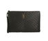 Quilted Monogram Clutch, front view